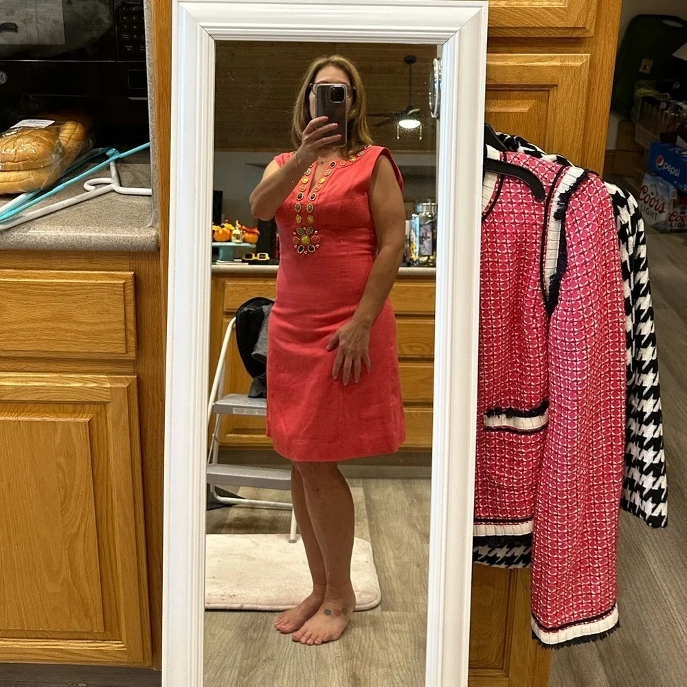 🥳Host pick!!🤩 NWOT Kate, Spade, New York Edith dress, Capri geranium size 8 - Picture 3 of 11
